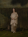 Mutedance 25 Autumn and Winter Round Neck Long Sleeve Loose Top Shirt Flower Dye MD-MD25FW129-khaki (MD25FW128)